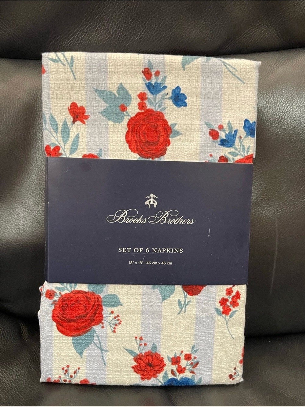 Patriotic Brooks Brothers Napkins, Set of 6